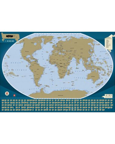 Carte à Gratter Monde en français