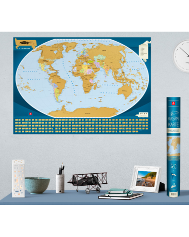 Carte à Gratter Monde en français