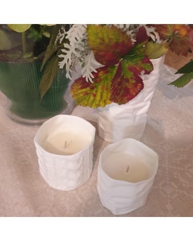 Bougie Tricottée Porcelaine